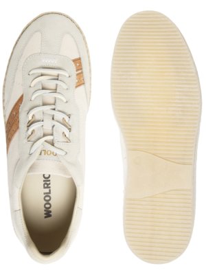 Doubleu Tennis Sneaker aus Baumwolle mit Veloursleder-Details