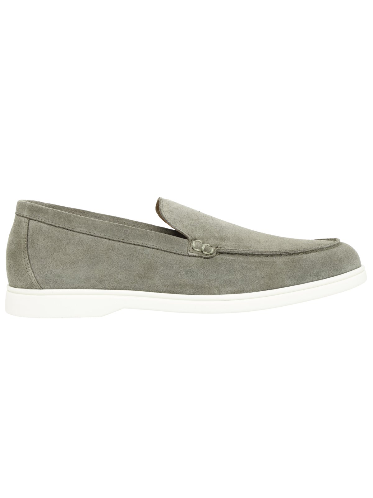 Schuhe & Handwerk Handgefertigte Veloursleder-Loafer mit Sneaker-Sohle in 44