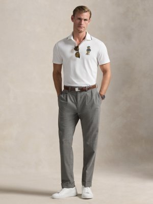 Glattes RLX Poloshirt mit Golf Polo Bear-Stickerei, Tailored Fit