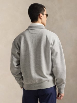 Rugby-Sweatshirt aus einem Baumwoll-Mix mit Stickerei