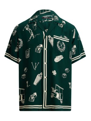 Golf-Hemd mit Print, Straight Fit