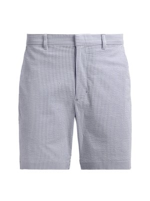 Seersucker-Shorts mit Stretch und Streifenmuster, Classic Fit