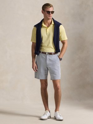 Seersucker-Shorts mit Stretch und Streifenmuster, Classic Fit