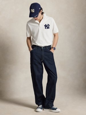 Piqué-Poloshirt mit New York Yankees-Stickerei