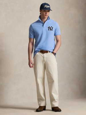 Piqué-Poloshirt mit New York Yankees-Stickerei