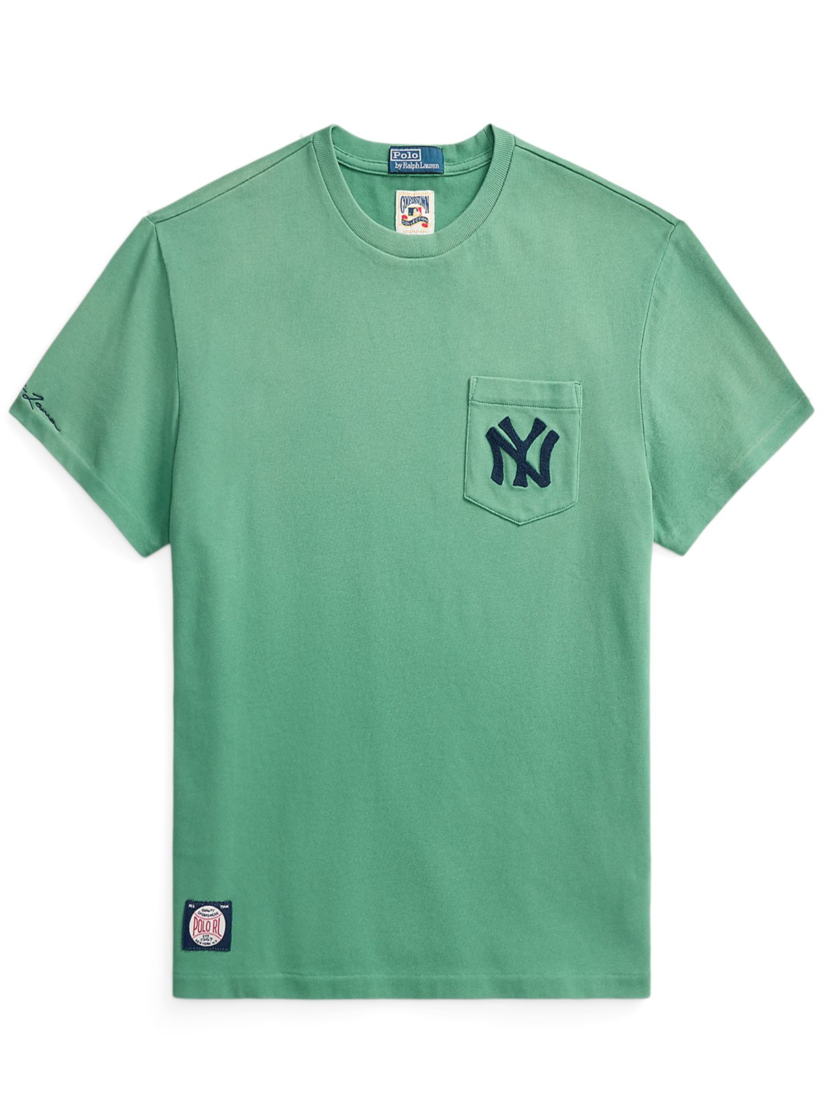 Polo Ralph Lauren T-Shirt mit Brusttasche und New York Yankees-Aufnäher in S