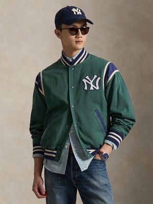 Collegejacke aus einem Baumwoll-Canvas aus der MLB-Stickerei