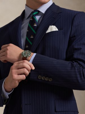 Sakko mit Nadelstreifen und Stretchanteil, Modern Fit