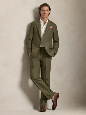 Ungefüttertes Anzugsakko aus Leinen, Modern Fit