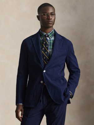 Ungefüttertes Seersucker-Sakko aus Baumwolle, Modern Fit