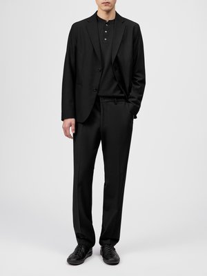 Stretch-Anzughose Ajend mit elastischen Bundeinsätzen, Slim Fit