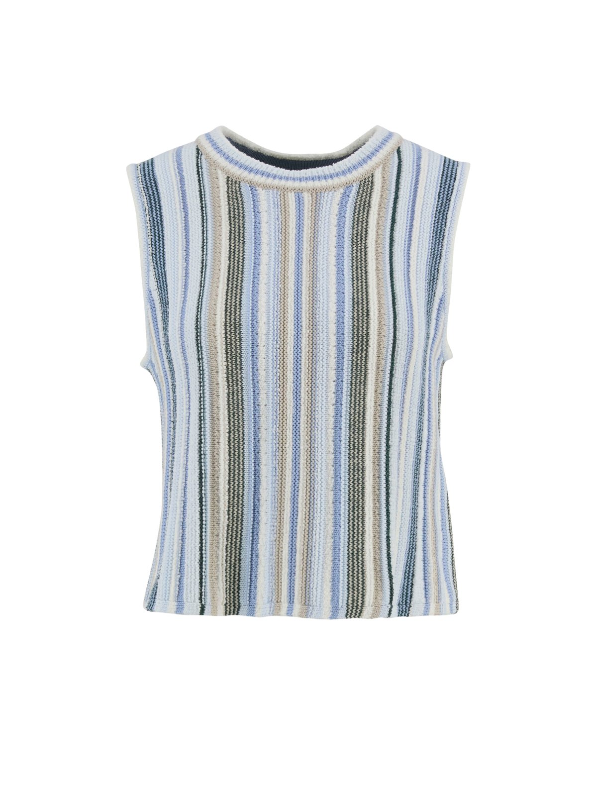 Barbour Ärmelloses Damen-Strick-Top Josie mit Streifenakzenten in 8