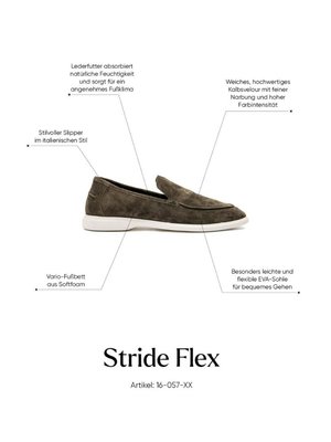 Slipper Stride Flex aus weichem Veloursleder mit Variofootbed