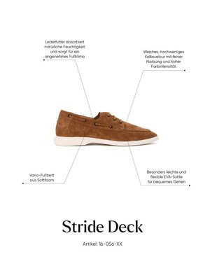 Bootsschuhe Stride Deck aus Veloursleder mit Variofootbed