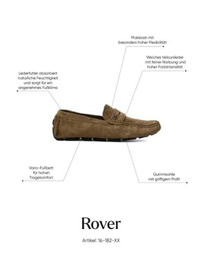Legere Sommer-Slipper Rover aus weichem Wildleder
