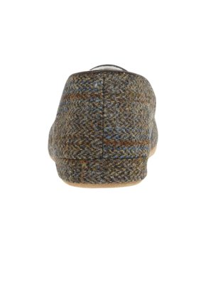 Slipper Lewis mit Harris-Tweed-Oberfläche und Lammfellfutter