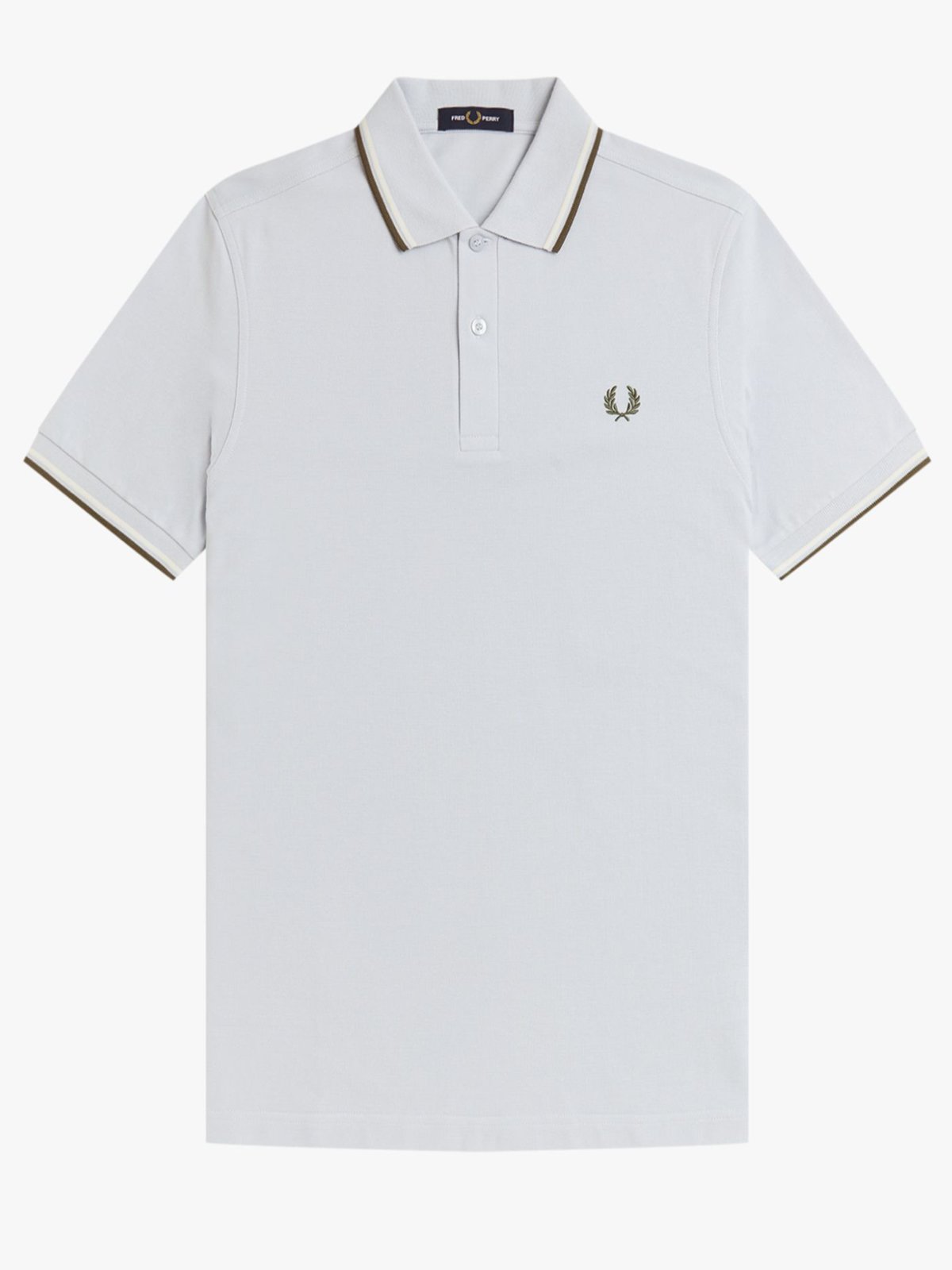 Fred Perry Piqué-Poloshirt mit Logo-Stickerei und Streifenakzenten in S