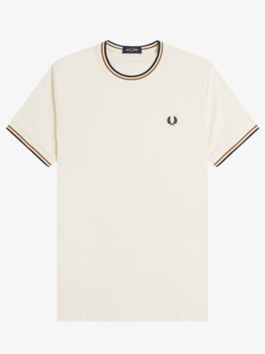 Softes T-Shirt mit Logo-Stickerei und Kontrastbündchen