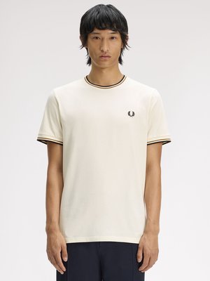 Softes T-Shirt mit Logo-Stickerei und Kontrastbündchen