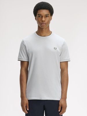 Softes T-Shirt mit Logo-Stickerei und Kontrastbündchen