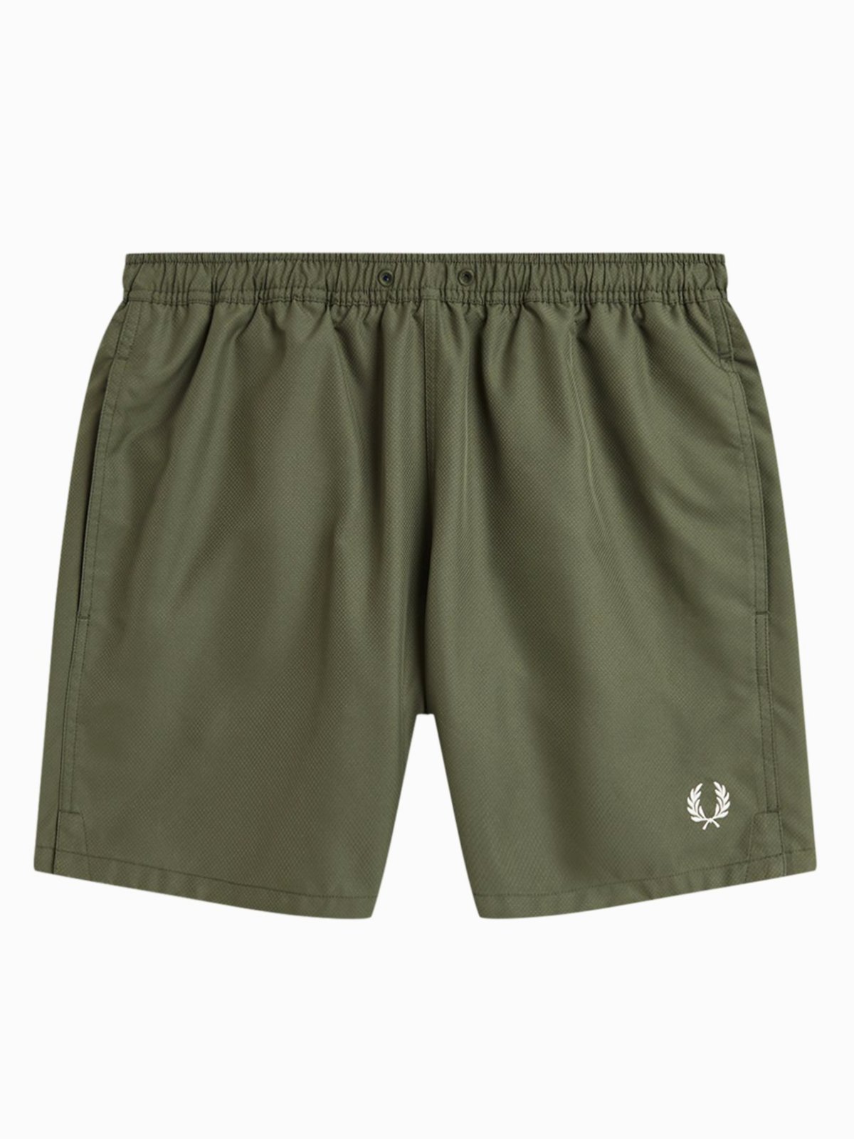 Fred Perry Badehose mit feiner Struktur aus recyceltem Material in XL