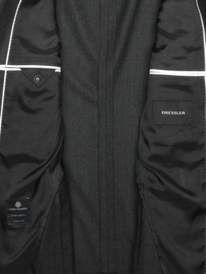 Sakko aus Wolle und Stretch mit Fischgrät-Muster, Regular Fit