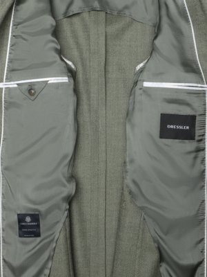 Sakko aus Wolle und Stretch mit Fischgrät-Muster, Regular Fit