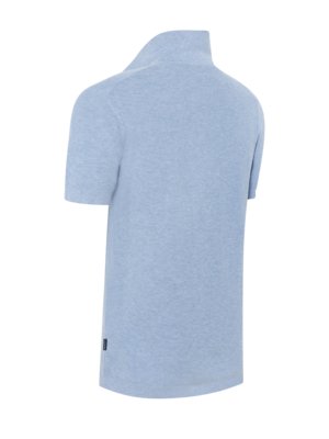 Strick-Poloshirt mit Struktur und Kaschmiranteil