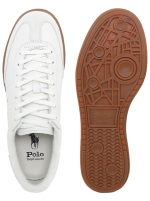 Sneaker aus Nappaleder mit Pony-Stickerei und Veloursleder-Details