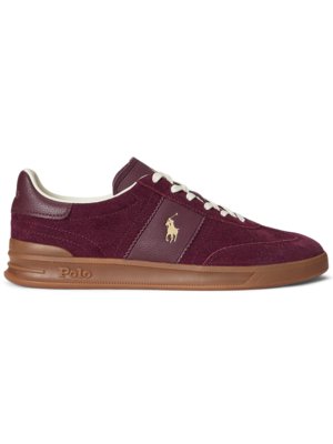 Sneaker Aera aus Velours- und Glattleder mit Logo-Stickerei