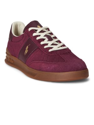 Sneaker Aera aus Velours- und Glattleder mit Logo-Stickerei