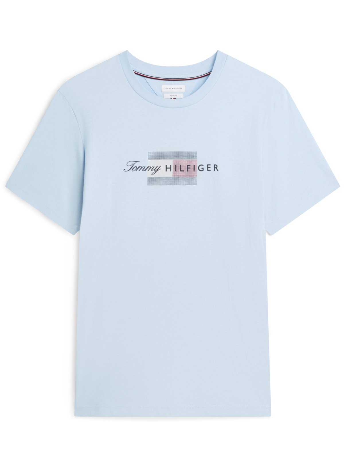 Tommy Hilfiger T-Shirt aus Baumwolle mit Label-Print, Regular Fit in L