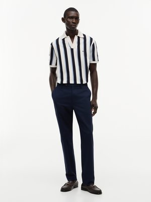 Strick-Poloshirt aus mercerisierter Baumwolle mit Streifenmuster