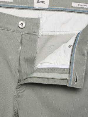5-Pocket Hose Cadiz mit Stretch und feinem Muster, Straight Fit