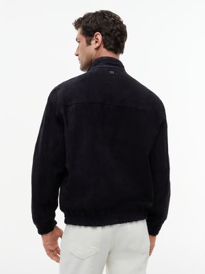 Blouson aus Ziegenveloursleder mit Stehkragen