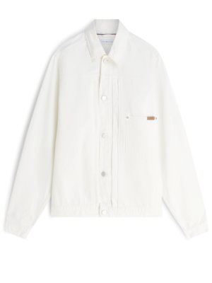 Jeansjacke aus Baumwolle mit Label-Aufnäher