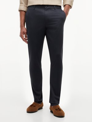 Chino Bleecker mit feinem Muster und Stretchanteil, Slim Fit
