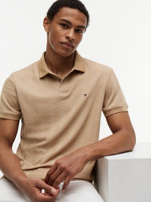 Strick-Poloshirt aus einem Baumwoll-Mix mit Stretch, Regular Fit