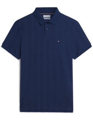 Strick-Poloshirt aus einem Baumwoll-Mix mit Stretch, Regular Fit