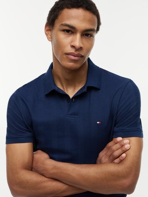Strick-Poloshirt aus einem Baumwoll-Mix mit Stretch, Regular Fit