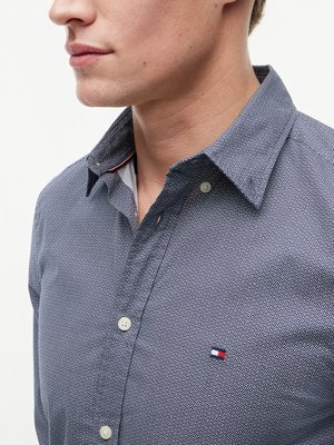 Hemd THFlex mit Print und Logo-Stickerei, Slim Fit
