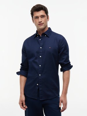 Strukturiertes THFlex Hemd mit feinem Print, Regular Fit