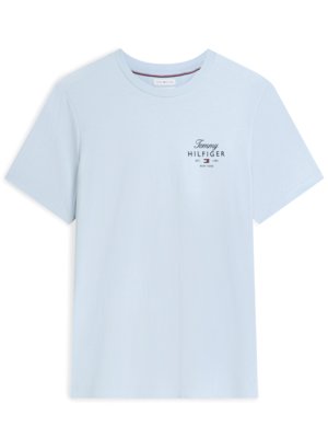 T-Shirt aus Baumwolle mit Label-Print, Regular Fit