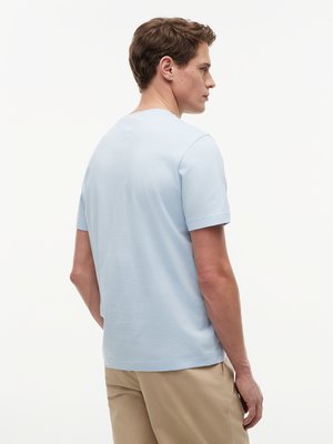T-Shirt aus Baumwolle mit Label-Print, Regular Fit