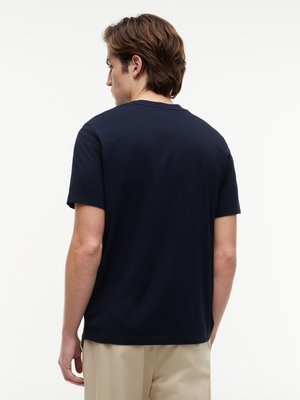 T-Shirt aus Baumwolle mit Label-Print, Regular Fit