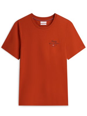 T-Shirt aus Baumwolle mit Label-Print, Regular Fit