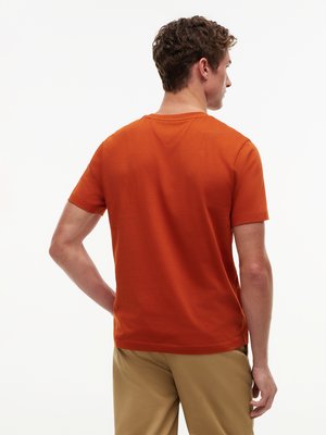 T-Shirt aus Baumwolle mit Label-Print, Regular Fit