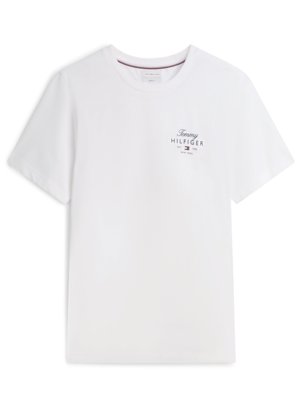 T-Shirt aus Baumwolle mit Label-Print, Regular Fit