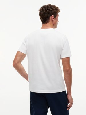 T-Shirt aus Baumwolle mit Label-Print, Regular Fit