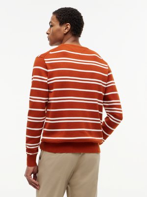 Longsleeve aus Baumwolle mit Ringelmuster und Logo-Stickerei